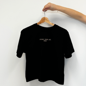 Koszulka czarna damska z napisem