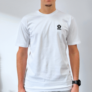 Koszulka biała męska z logo