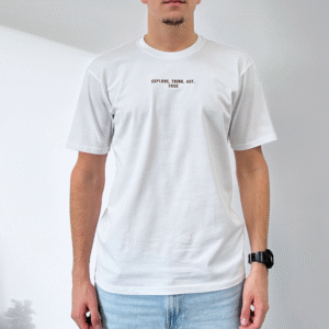 Koszulka biała męska z napisem