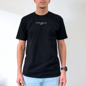 Koszulka czarna męska z napisem